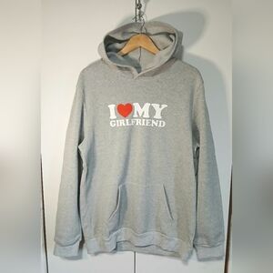 Gray "I ♥ My Girlfriend" Pullover Hoodie